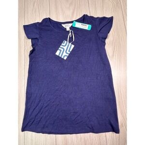 Market & Spruce Luisa Flutter Sleeve Knit Tee Navy Size S Stitch Fix